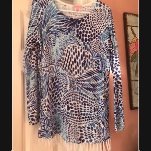 Lilly Pulitzer fringe sweater